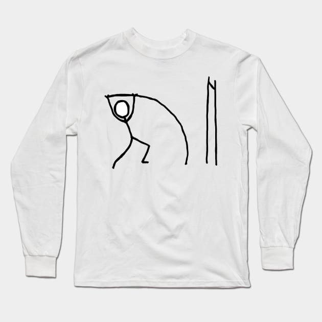 Pole Vaulting Long Sleeve T-Shirt by Mark Ewbie